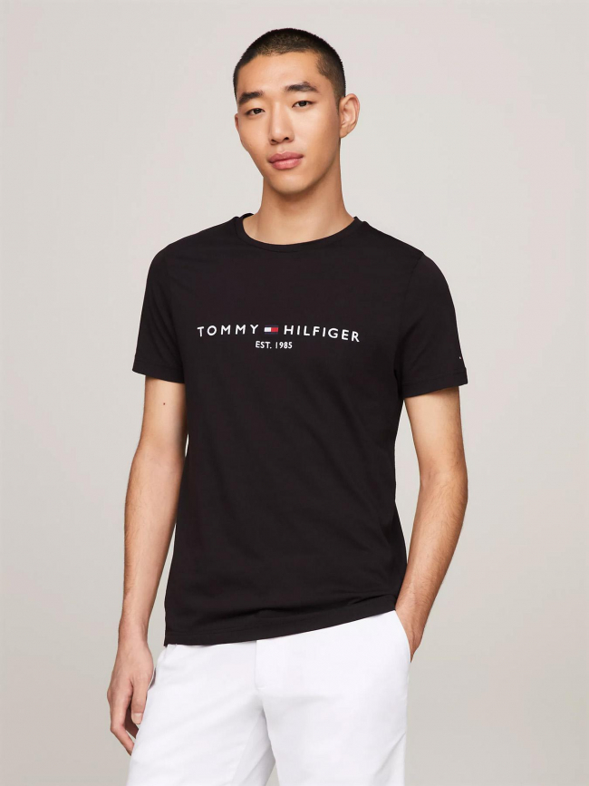 T shirt tommy hilfiger homme noir on sale