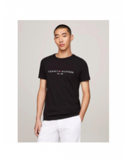 T-shirt core tommy logo noir homme - Tommy Hilfiger