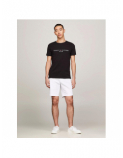 T-shirt core tommy logo noir homme - Tommy Hilfiger