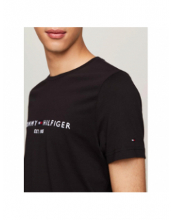 T-shirt core tommy logo noir homme - Tommy Hilfiger