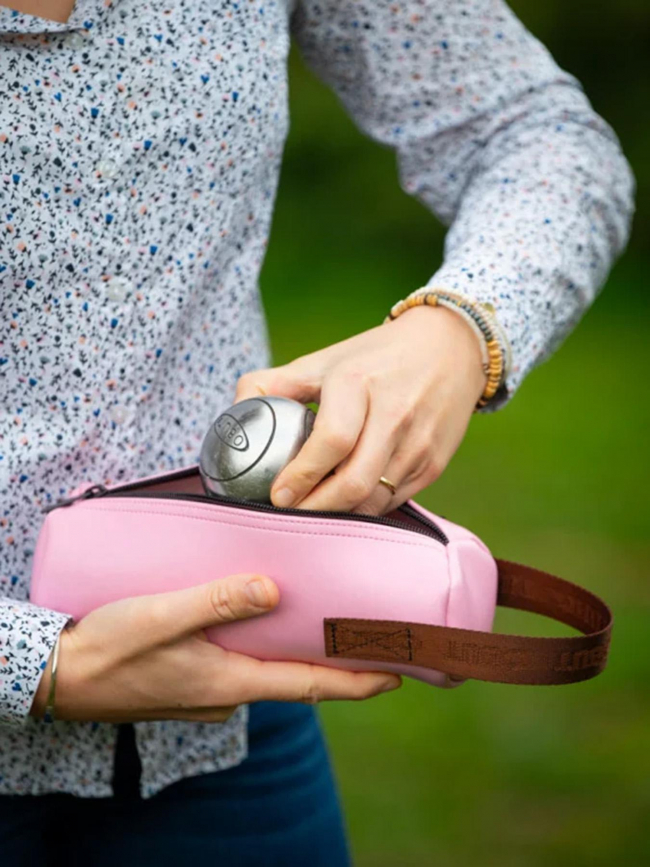 Sacoche végétale de pétanque rose - Obut