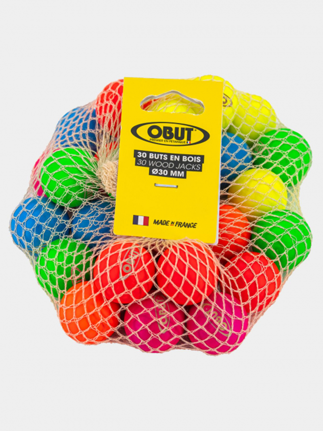 Lot de 30 buts en bois multicolore - Obut