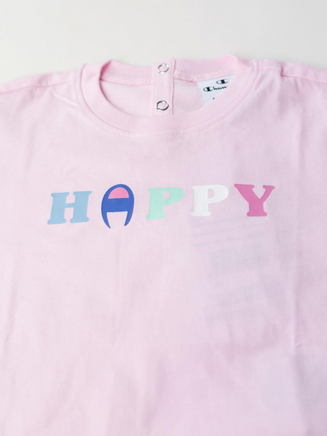 Ensemble t-shirt short happy rose bébé - Champion