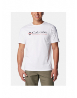 T-shirt basic logo blanc homme - Columbia