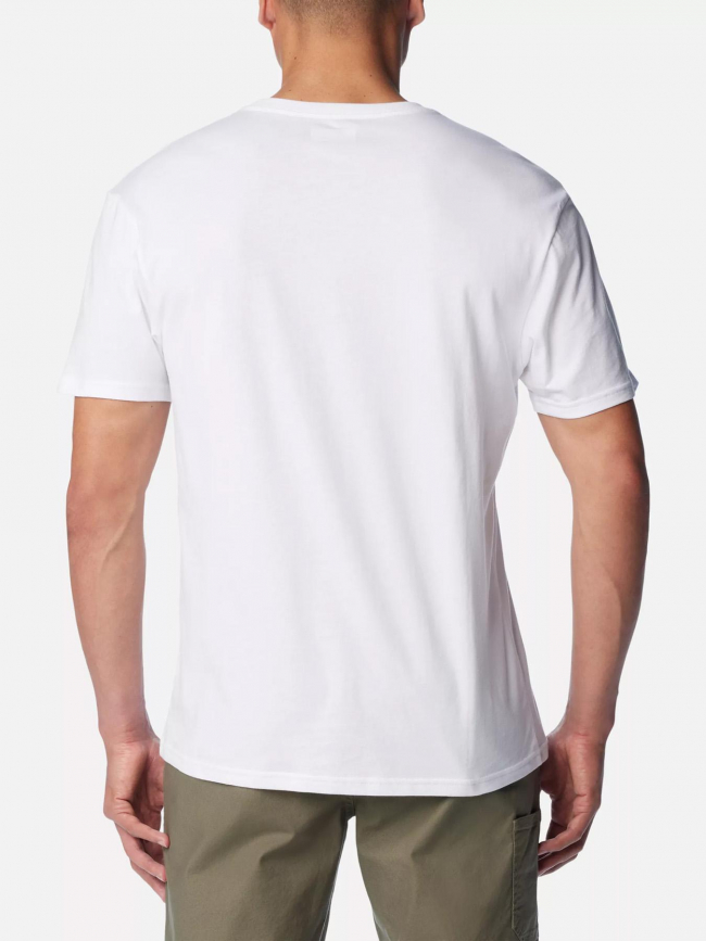 T-shirt basic logo blanc homme - Columbia