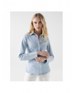 Chemise slim fit light weight bleu femme - Salsa