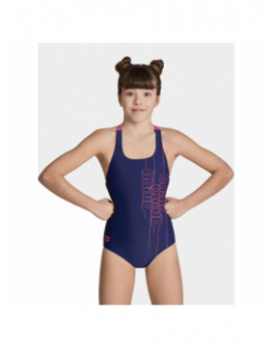 Maillot de bain une pièce violet rose fille - Arena