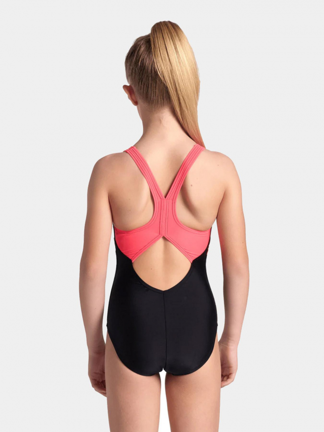 Maillot de bain une pièce splash point noir fille - Arena