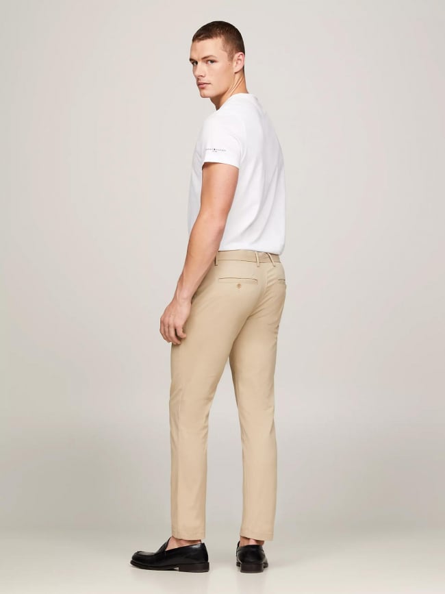 Pantalon chino bleecker 1985 beige homme - Tommy Hilfiger