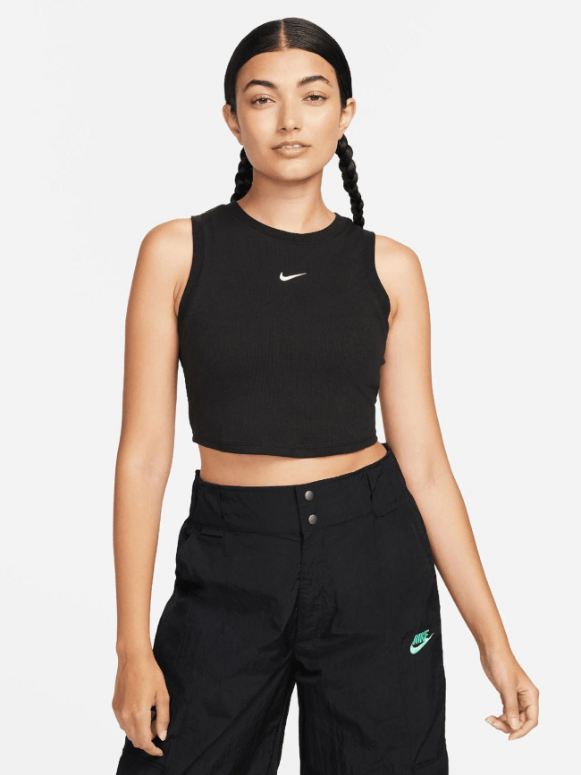 Débardeur nsw essential rib crp tank noir femme - Nike