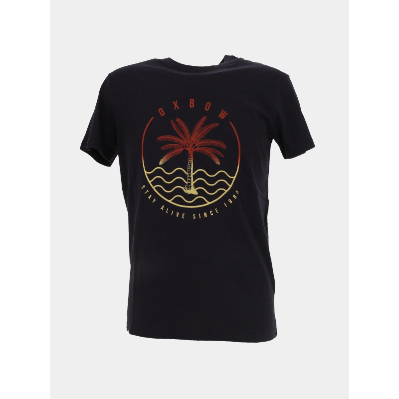 T-shirt imprimés stream bleu marine homme - Oxbow