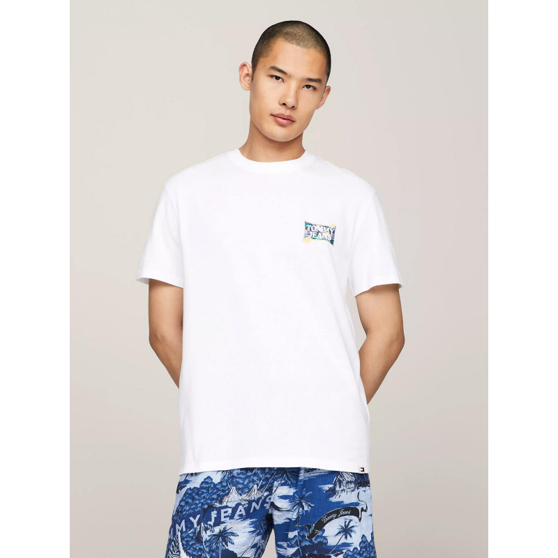 T-shirt regular flower power blanc homme - Tommy Jeans