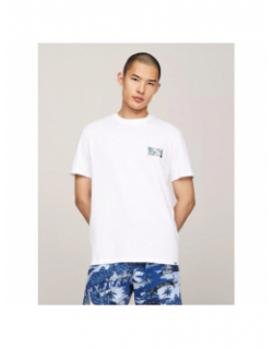 T-shirt regular flower power blanc homme - Tommy Jeans