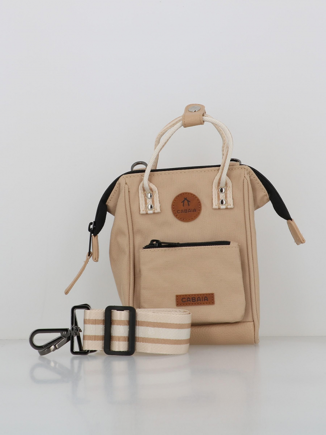 Sac bandoulière nano lobito beige femme - Cabaïa