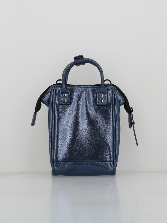 Sac bandoulière nano larissa bleu métallique femme - Cabaïa