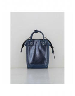 Sac bandoulière nano larissa bleu métallique femme - Cabaïa