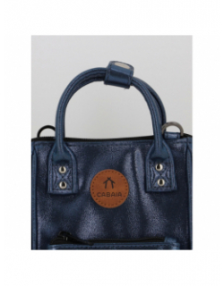 Sac bandoulière nano larissa bleu métallique femme - Cabaïa