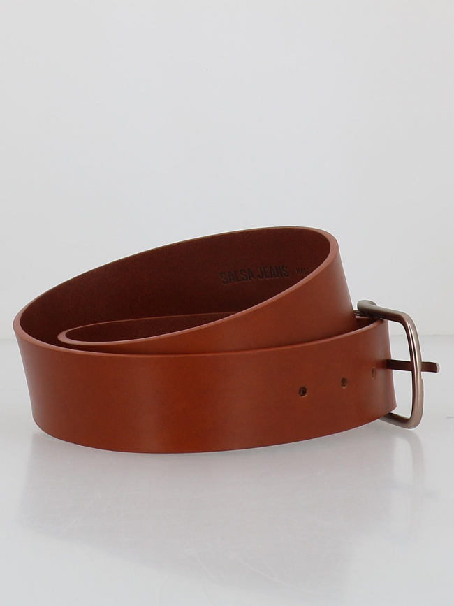 Ceinture en cuir basic large marron femme - Salsa