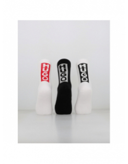 3 paires de chaussettes hautes blanc noir - Hugo