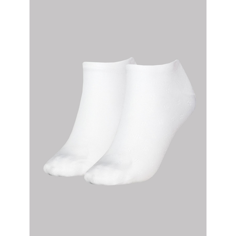 Deux paires de chaussettes légère blanc femme - Tommy Hilfiger