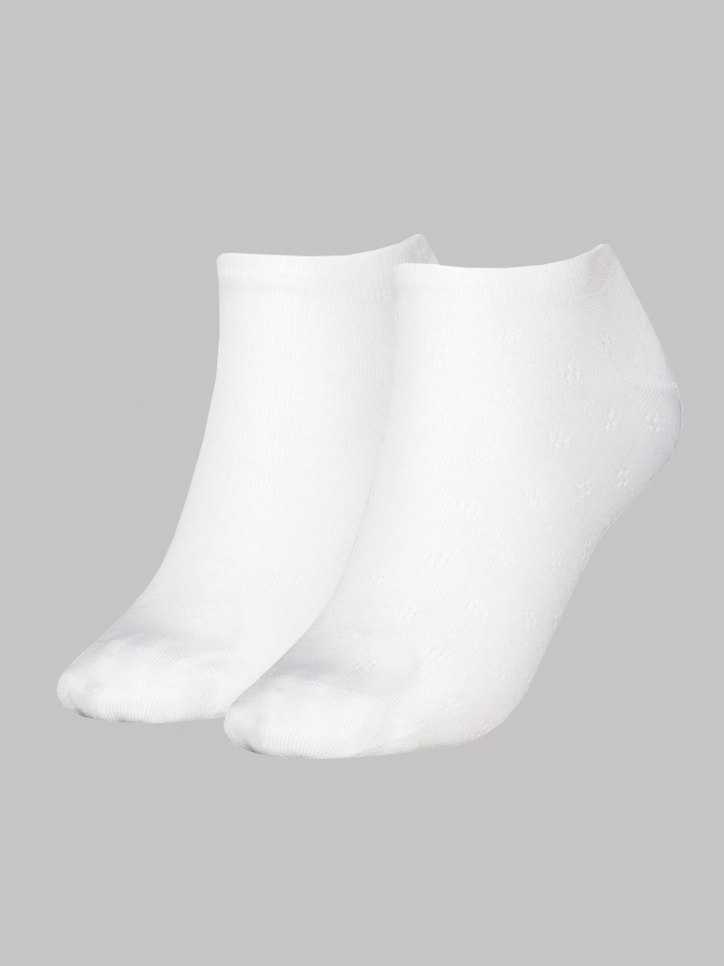 Deux paires de chaussettes légère blanc femme - Tommy Hilfiger