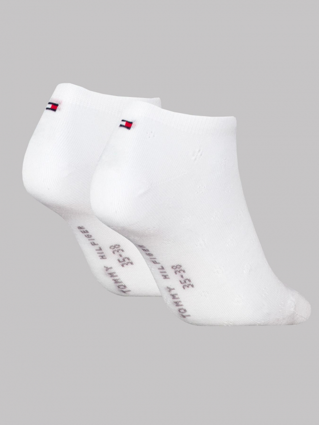 Deux paires de chaussettes légère blanc femme - Tommy Hilfiger