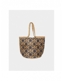 Sac en jute kleo beige femme - Pieces