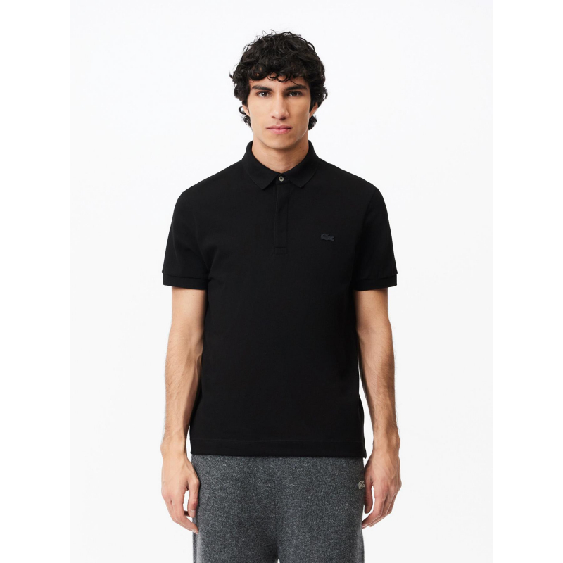 Polo uni regular fit noir homme - Lacoste