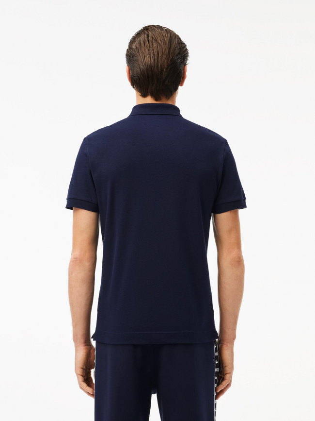 Polo uni regular fit bleu marine homme - Lacoste