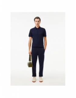 Polo uni regular fit bleu marine homme - Lacoste