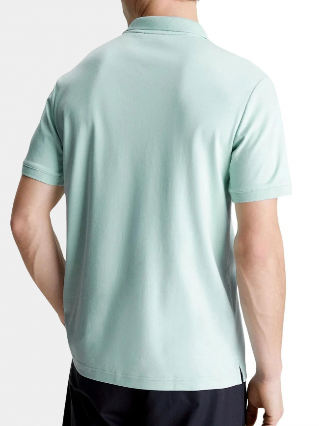 Polo uni slim touch vert homme - Calvin Klein