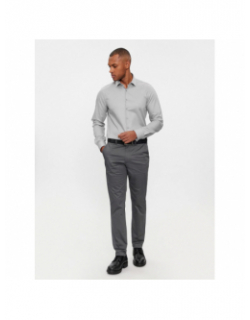 Pantalon slim stretch effet satiné gris homme - Calvin Klein