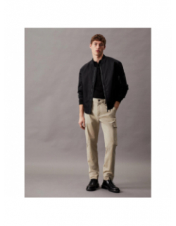 Pantalon tapered modern twill beige homme - Calvin Klein