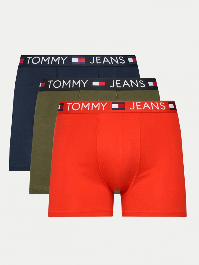 pack 3 boxers bleu rouge kaki homme - Tommy Jeans