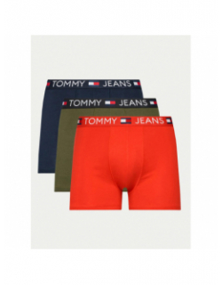 pack 3 boxers bleu rouge kaki homme - Tommy Jeans