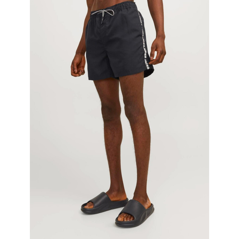 Short de bain fiji bande logo noir homme - Jack & Jones