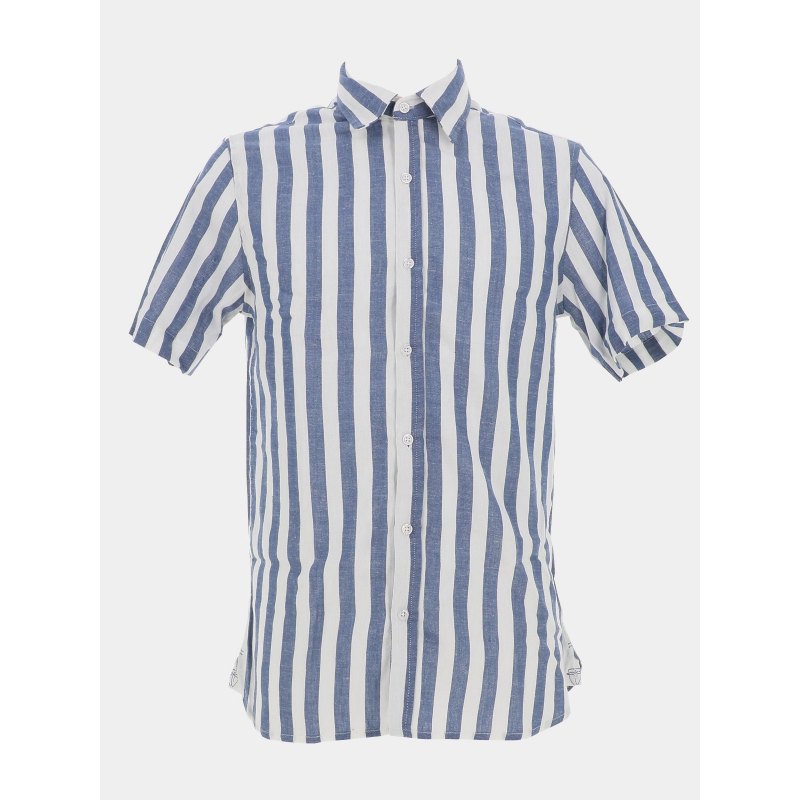 Chemise rayée kima bleu blanc homme - Izac