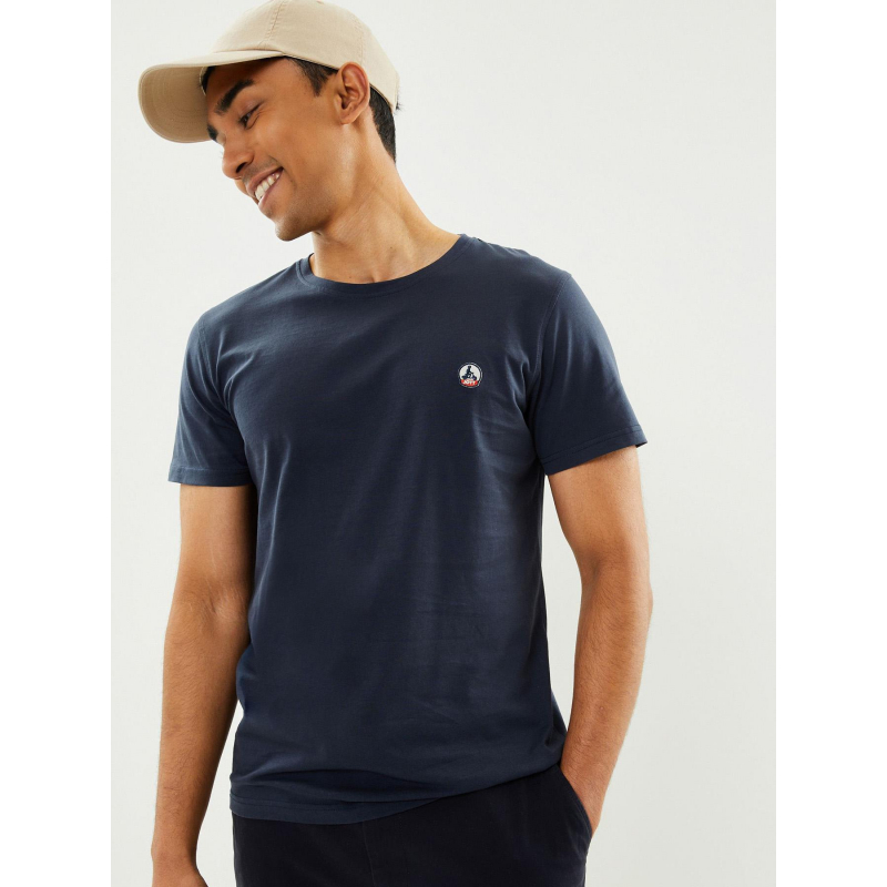 T-shirt pietro uni logo bleu marine homme - Jott