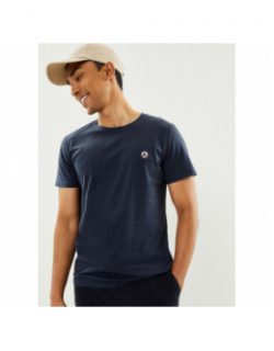 T-shirt pietro uni logo bleu marine homme - Jott