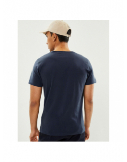 T-shirt pietro uni logo bleu marine homme - Jott