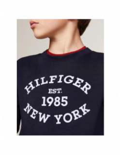 Sweat monotype flock bleu marine enfant - Tommy Hilfiger