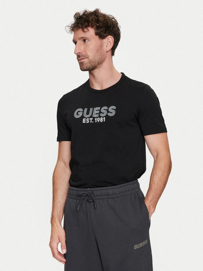 T-shirt éco classic design noir homme - Guess