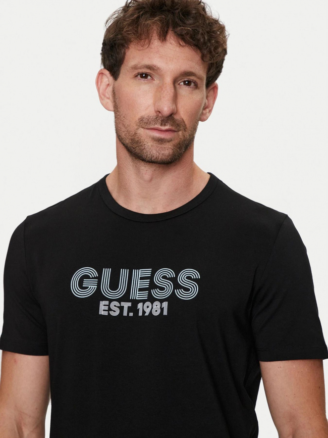 T-shirt éco classic design noir homme - Guess