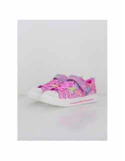 Baskets lumineuses twinkle sparks rose fille - Skechers