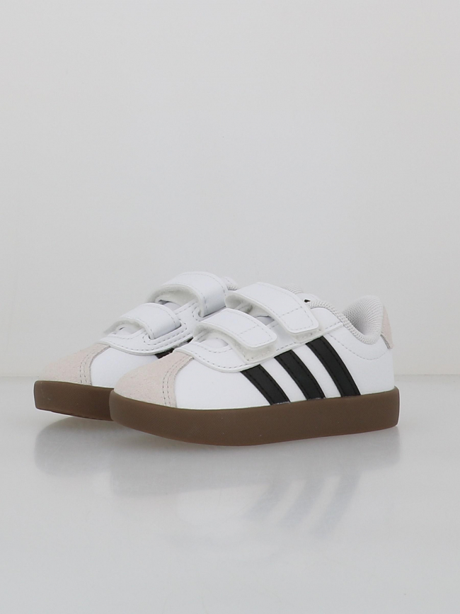 Baskets vl court 3.0 blanc noir marron enfant Adidas wimod