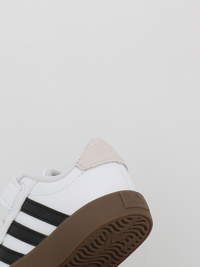 Baskets vl court 3.0 blanc noir marron enfant - Adidas