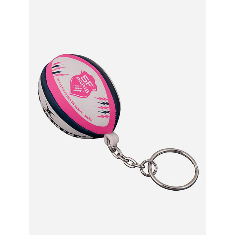 Porte clé ballon rugby stade français rose blanc - Gilbert