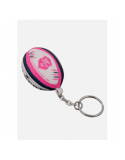 Porte clé ballon rugby stade français rose blanc - Gilbert