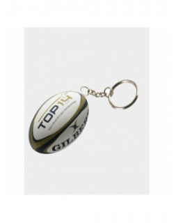 Porte clé ballon rugby lnr top 14 blanc noir doré - Gilbert