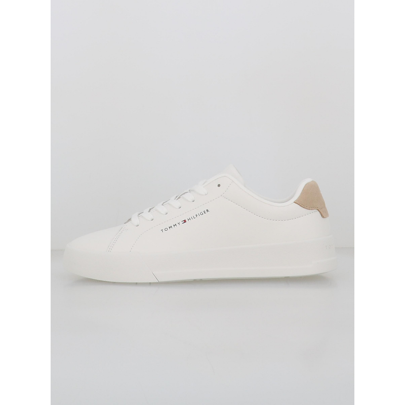 Baskets en cuir court blanc homme - Tommy Hilfiger